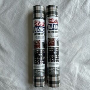 2 Siser Heat Transfer Vinyl NEW BLACK AND WHITE PLAID heat transfer vinyl